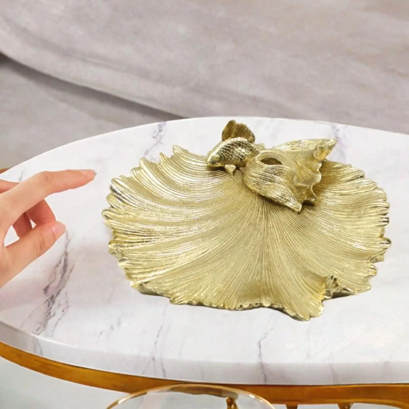 ถาดใส่เครื่องประดับรูปหางปลาทอง ถาดใส่แหวน ที่เก็บของ ถาดใส่ที่คาดผม ถาดใส่ขนม