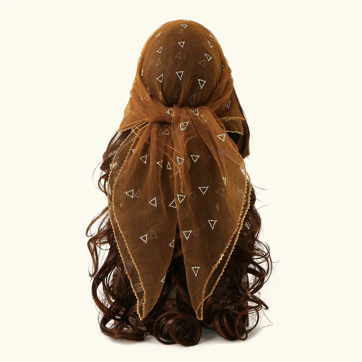 موضة مثلث الماس وشاح مربع الدانتيل الحجاب أغطية الرأس رقيقة الحجاب باندانا الحجاب الأزهار الإناث أنيقة عمامة 80*80 سنتيمتر #1