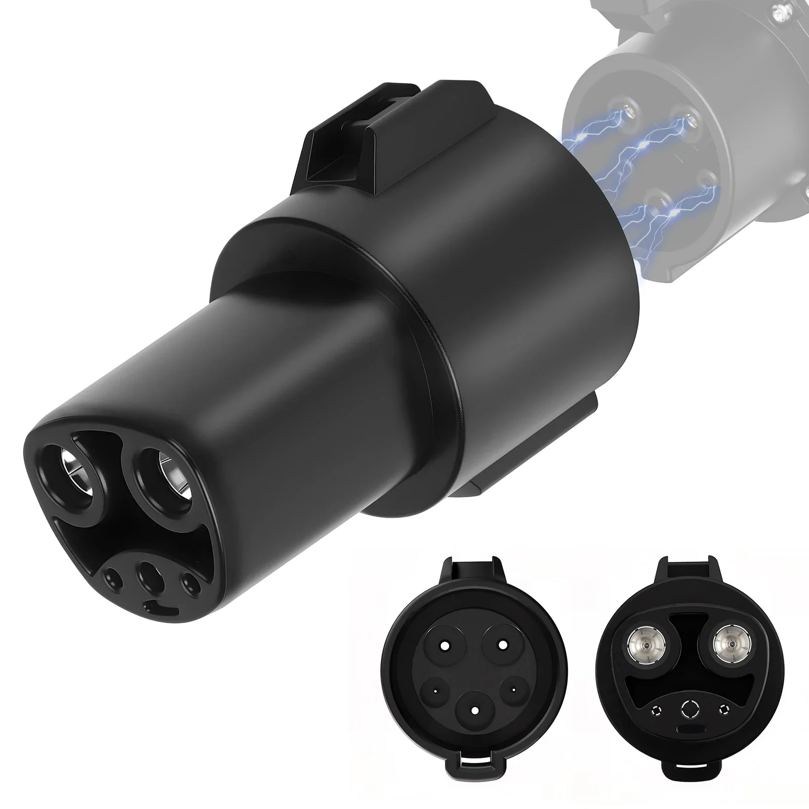Car Fast Charger Connector New SAE J1772 Charging Adapter for Tesla Model 3 Y S X Max 80 Amp 240V AC For Electric Vehicle Black