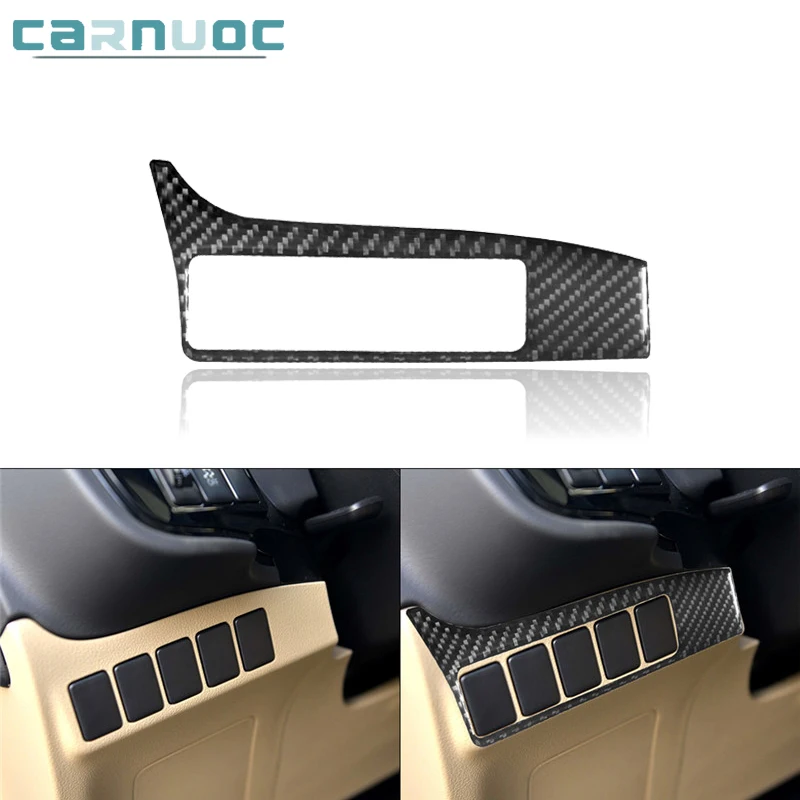 

Driver Side Button Frame For Mitsubishi Outlander Without Navigation 2014-2016 Carbon Fiber Stickers Car Interior Accessories