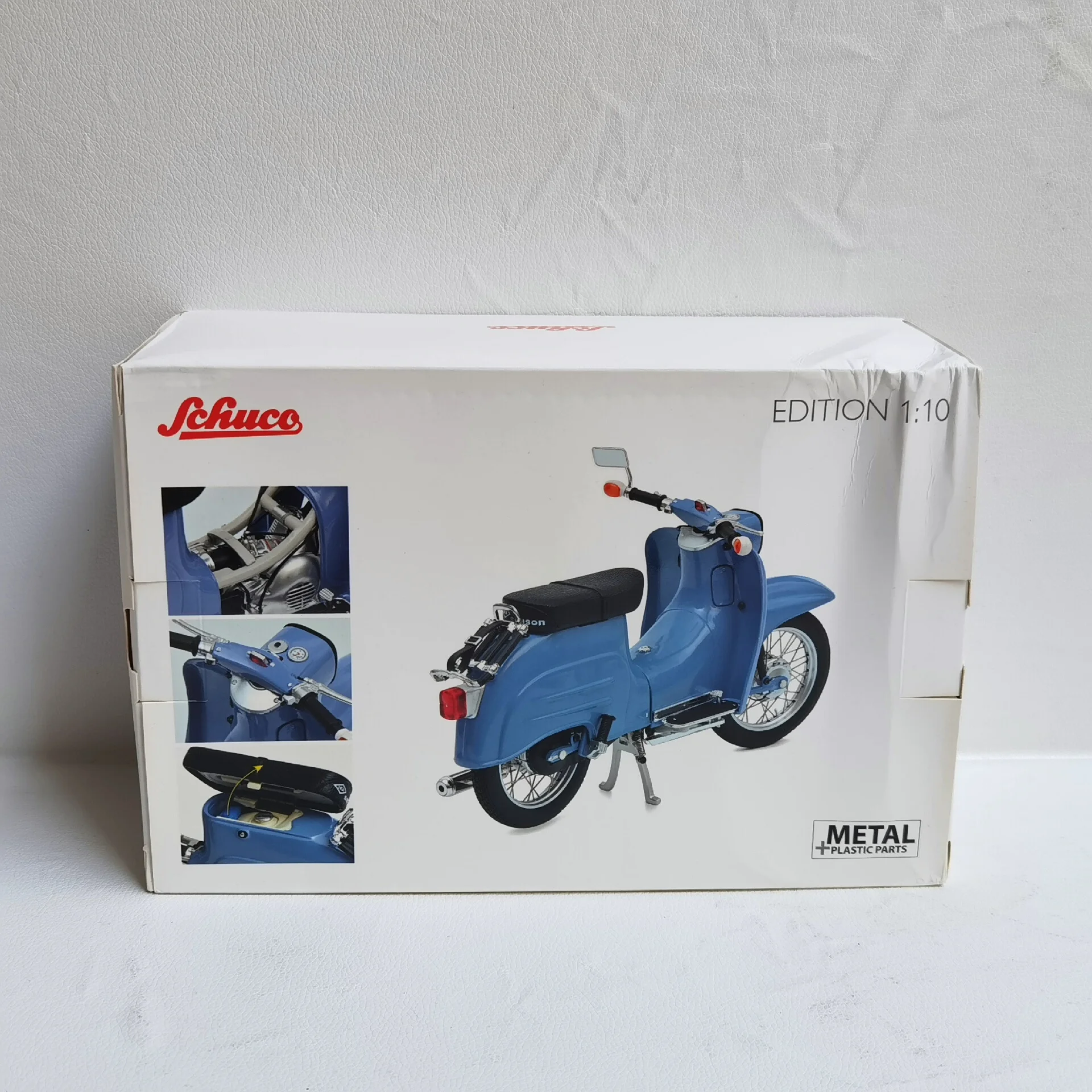 

Box Old Diecast Schuco 1/10 Scale Simson KR51/1 Light Motorcycle N7 Alloy Car Model