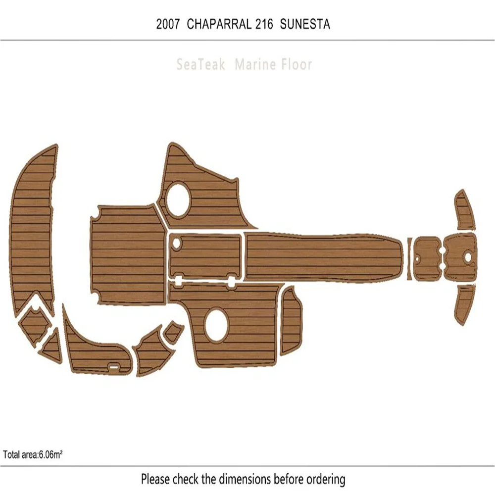 

2007 CHAPARRAL 216 SUNESTA Cockpit Swimming platform Pads 1/4" 6mm EVA Faux teak SeaDek MarineMat Gatorstep Style Self Adhesive