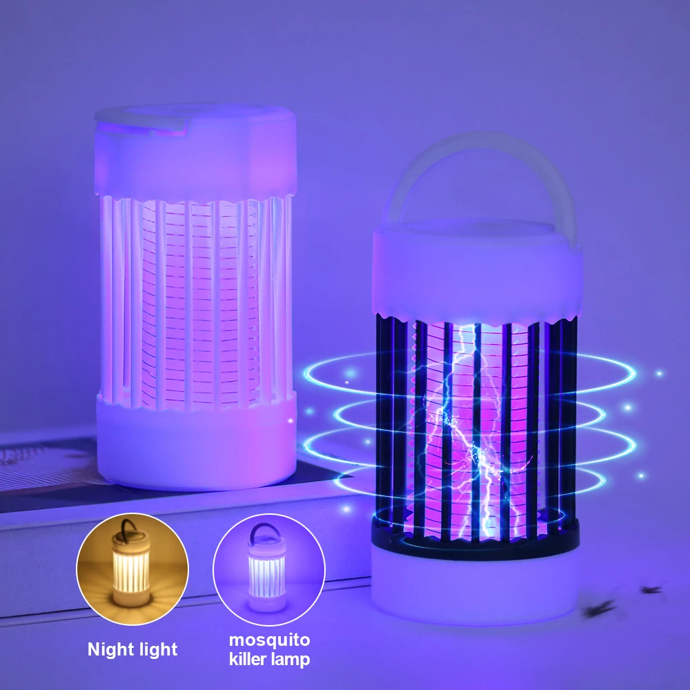 Charging Electric Mosquito Killer Lamp UV Light Bug Zapper Trap USB 5V Summer Fly Swatter Insect Killer Night Light ﻿Camping