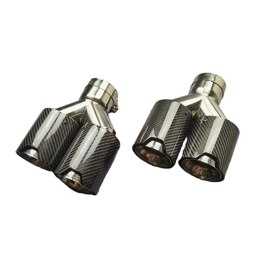 

1 Pair Car Universal Exhaust Pipe For Carbon Fiber Stainless Steel Muffler Tips Tailpipe Nozzles Tails Throats