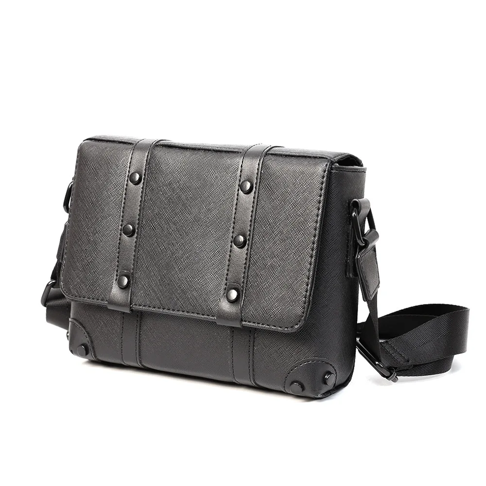 New Men's Crossbody Bag Luxury Large Capacity Shoulder Bag Trendy Horizontal Messenger Bag