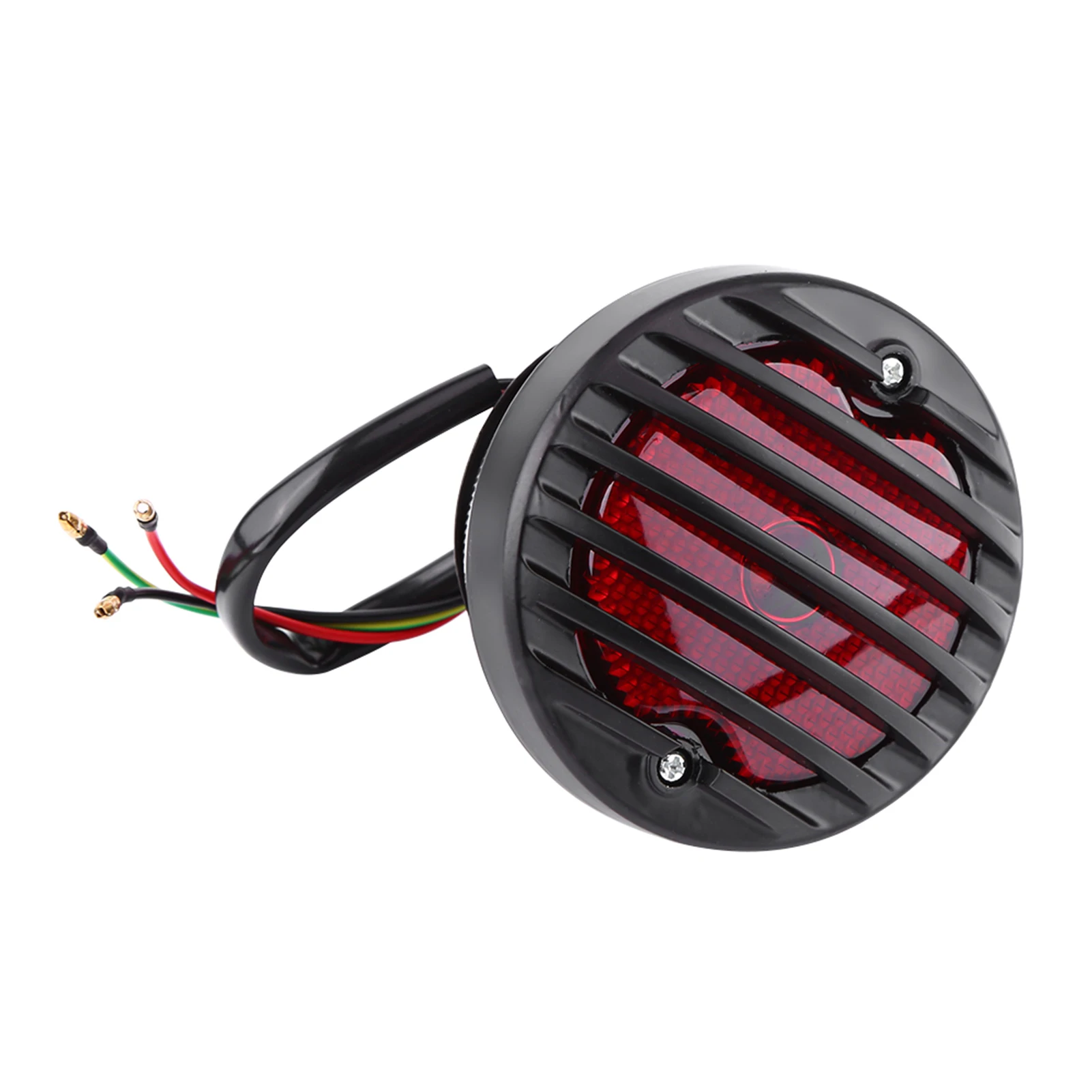 Black Round Motorcycle Tail Brake Light for Bobber Chopper Scooters ATV