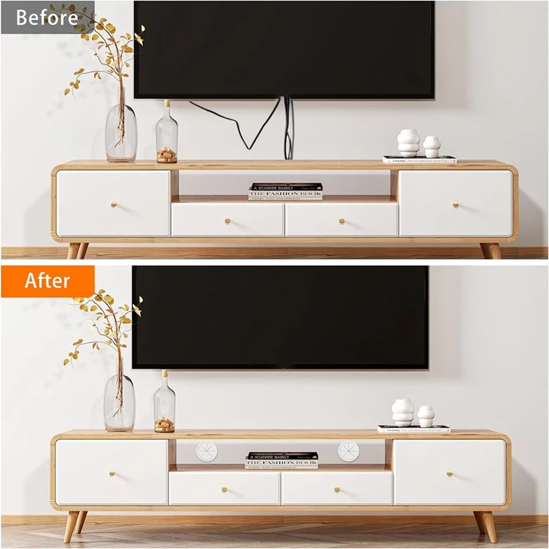 A21I-4 Pack Wire Concealer For Wall Mounted TV, 2-3/8 Inch (60Mm Hole) TV Wall Wire Concealer, Wall Cable Management Kit