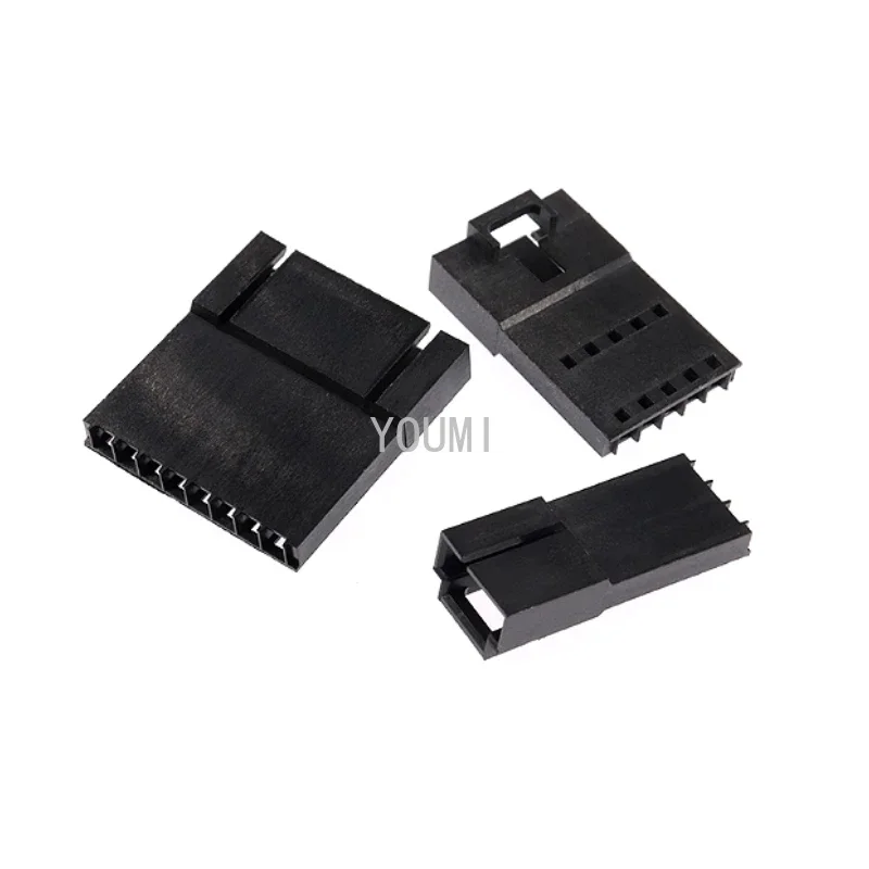 10pcs MX2.54 2.54mm Dupont Connector 2/3/4/5/6/7/8/9/10/11/12Pin with Belt Buckle Wire To Wire Type 2543 Female Housing
