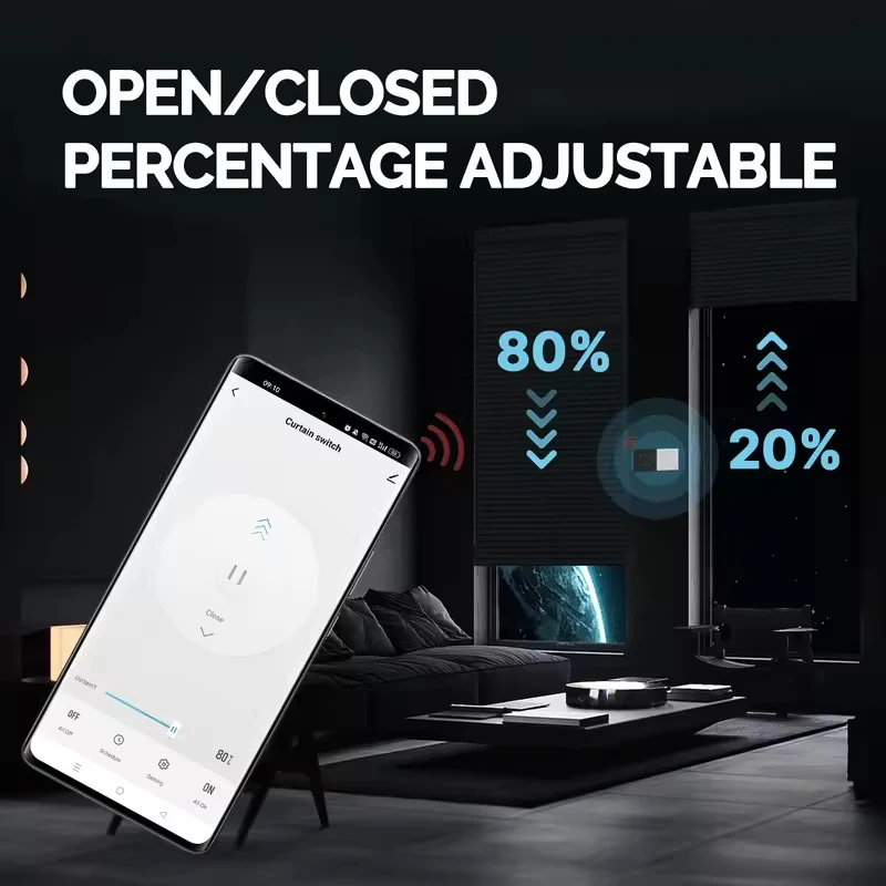 MOES Tuya Smart ZigBee 3.0 Curtain Switch Smart Home Roller Shutter Electric Curtains Blind Motor Works With Alexa/Google Home