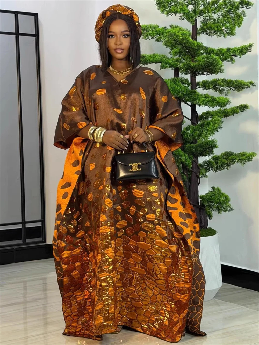 

African Traditional Dresses For Women Dashiki Print Long Dress Africa Clothing Plus Size Loose Boubou Wedding Party Evening Gown