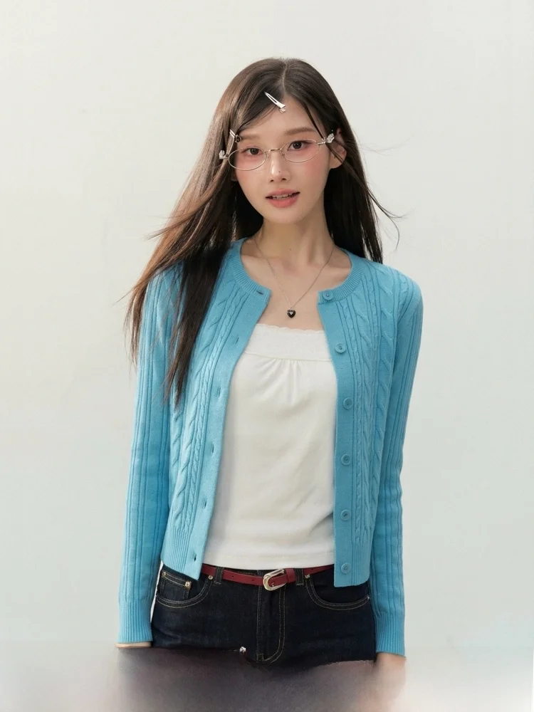 

Новый женский вязаный кардиган ELEVEN SP в корейском стиле, весенний, модный, с длинными рукавами, свободного кроя, мягкий, средней толщины