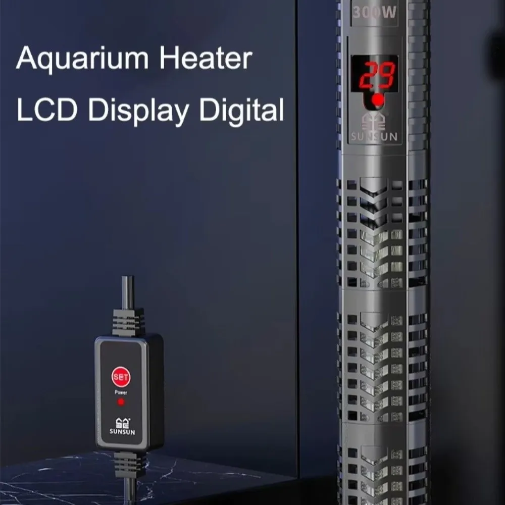 Quartz Glass Aquarium Submersible Heater Adjustable Temperature Non- Glass Fish Tank Heater LCD Display 50w-500w - Image 2