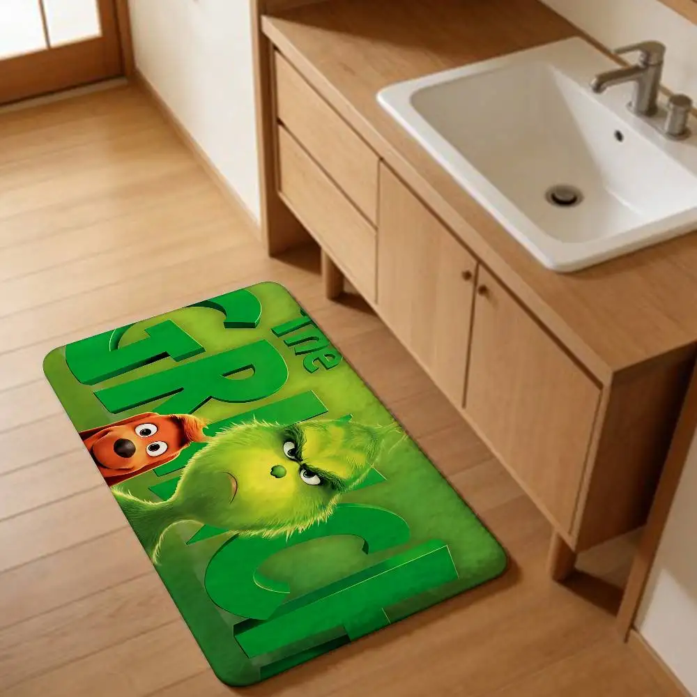 Cartoon THE G-GRINCHS Kitchen Mat Kids Room Bedroom Decoration Balcony Anti-Slip Doormat Living Room Alfombra