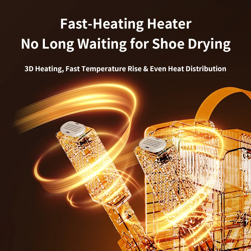 4-Arm Foldable Shoe Dryer Sterilization and Deodorization, Intelligent Constant Temperature, Timed Quick-Dry Shoe Machine view 6