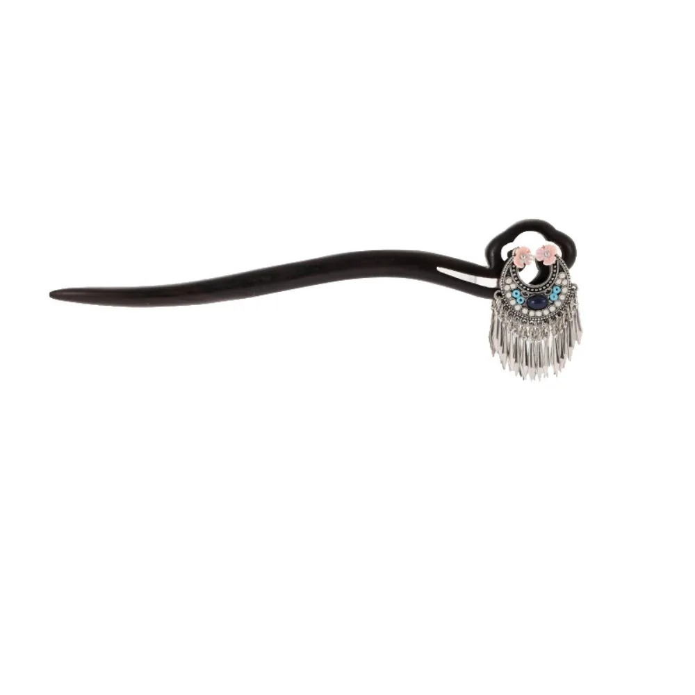 

Wood Sandalwood Hair Stick Wooden Crescent Moon Chinese Style Hairpin Cheongsam Hair Chopstick Girl Hair Accessories