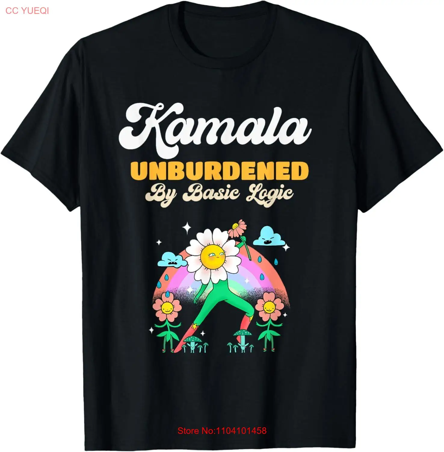 Anti-Kamala Unburdened by Basic Logic Cool Retro T-Shirt