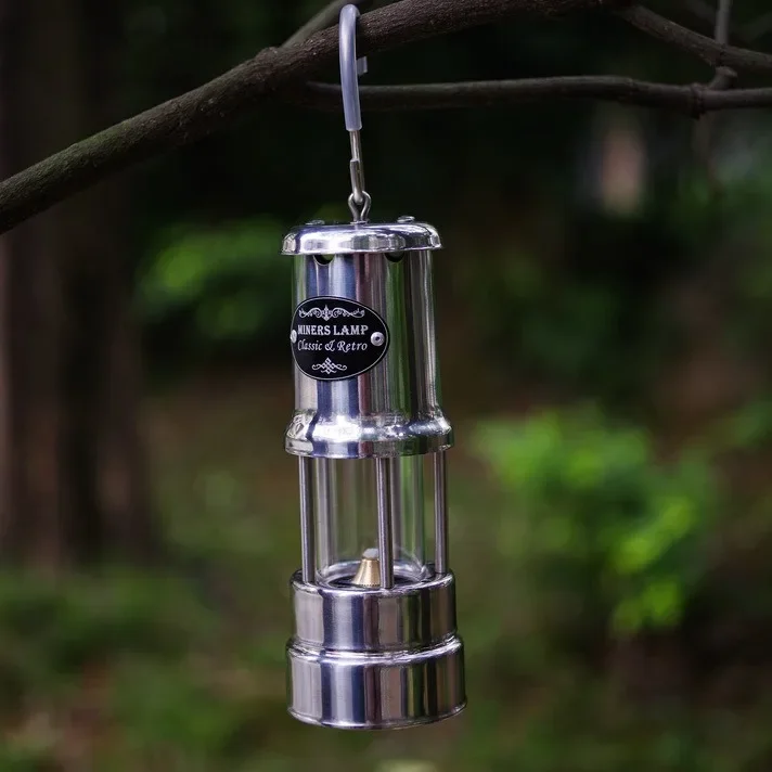 European Vintage Mining 5 Colors Portable Handheld Camping Lamp Outdoor Tent Camp Candle Light Ambient Lighting Outdoor Lighting