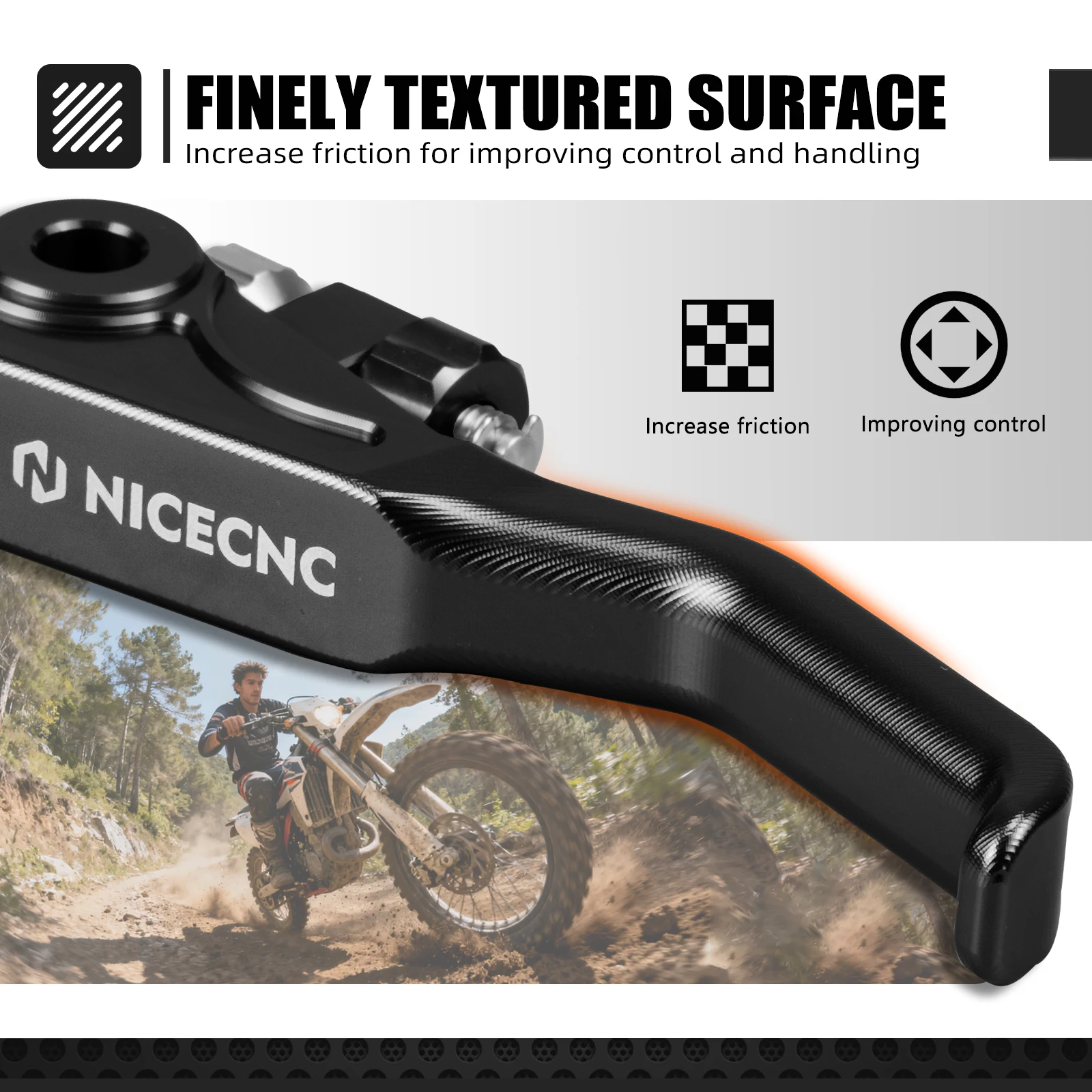 NICECNC Für Stark Varg EX Für Stark Varg MX 2024-2025 Motocross Links Shorty Bremshebel Griff Aluminium elektrische Dirt Bike – Detail 7