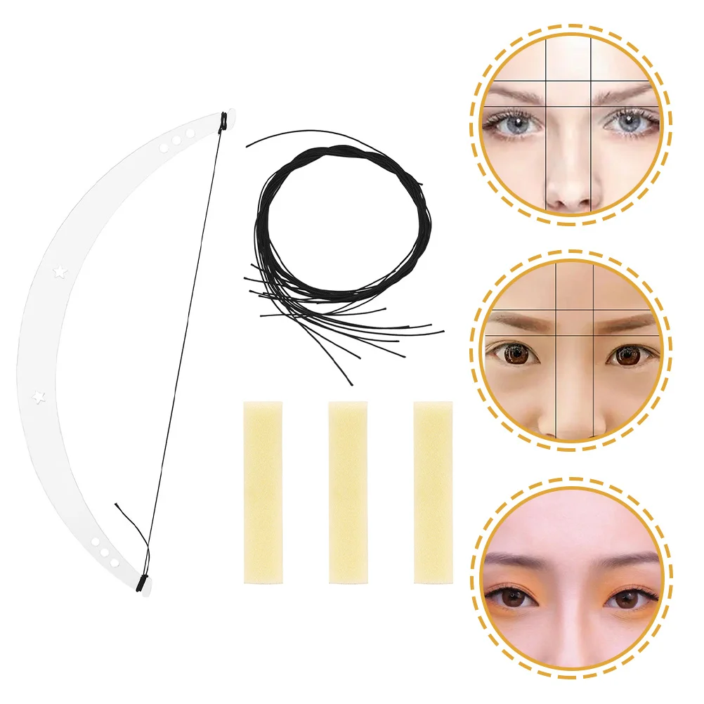 

1Set Professional Eyebrow Ruler Bow Design Acrylic Precision Shaping Tool for Mapping Measurement Lightweight
