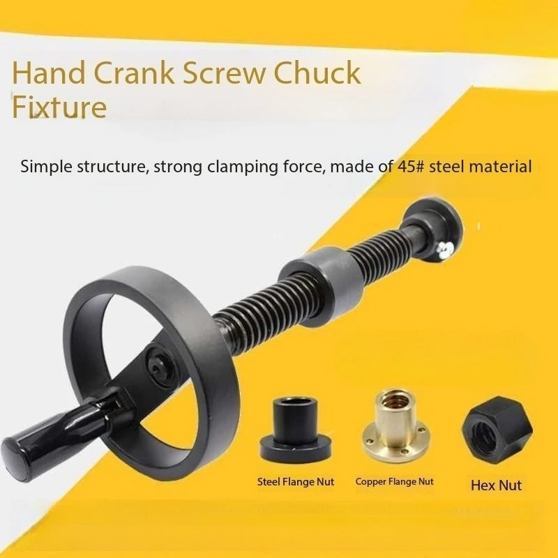 Trapezoidal Lead Screw Set With Handwheel T20 T25 L=250-500 Hand Operated Lead Screw Fixture Woodworking Machinery Transmission