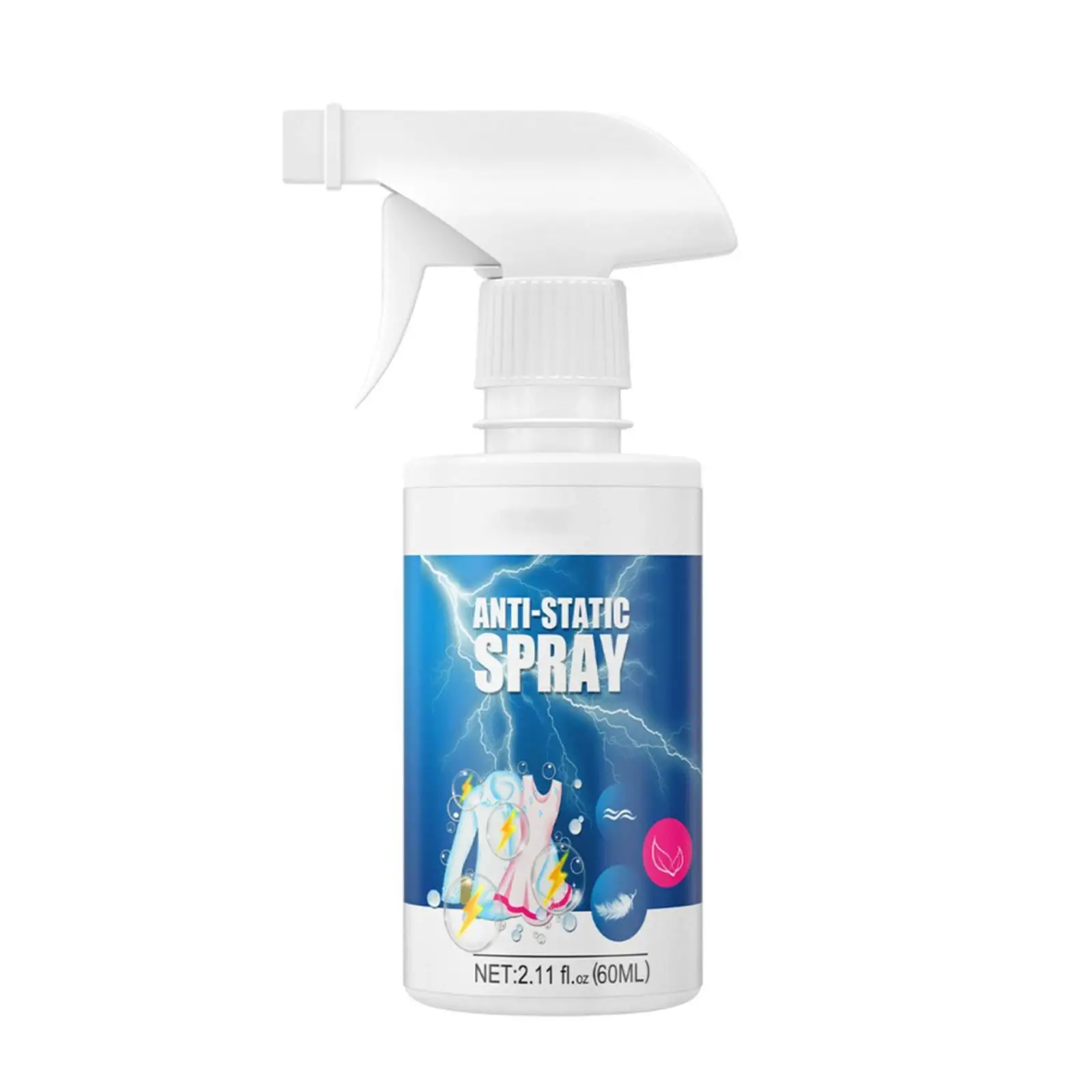 Anti Static Spray for Fabric Eliminate Static Shock Wrinkle Release for Travel Clothes Quilts 60ml Bottle