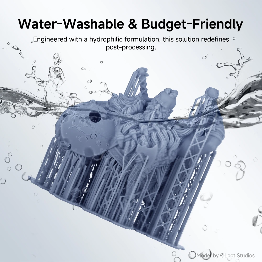 ANYCUBIC Water-Wash Resin For LCD 3D Printer High Precision Low Odor Low Viscosity 3D Printing Standard Photopolymer