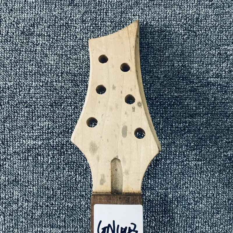 GN443 Damaged Fret and Fingerboard Unfinished Electric Guitar Neck 24 Frets Surface Dirty Right Hand for DIY Replacement