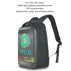 Digital Backpack LED Backpack Bluetooth APP Programmable Water Resistant USB Powered Colorful LED Display Backpack LED Backpack