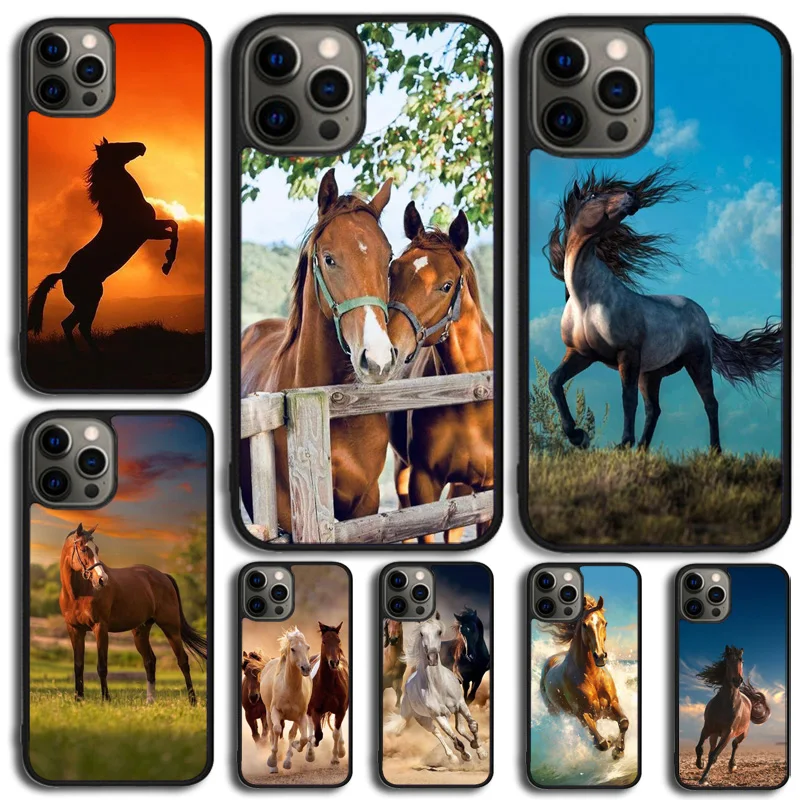 Animal Steed Horse Phone Case Cover For iPhone 15 16 14 Plus 11 12 mini 13 Pro Max Apple X XR XS max