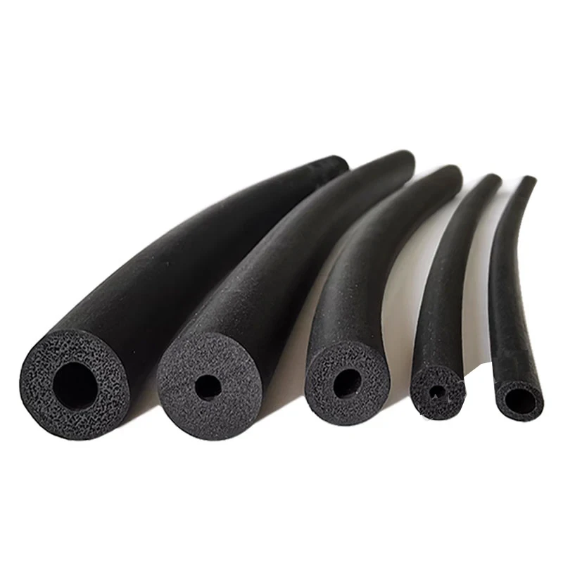 EPDM Rubber Foam Strip Hollow Circular Tube Shock-Absorbing Sealing Strip Perforated Sealing O-ring Sponge Soundproofing Strip