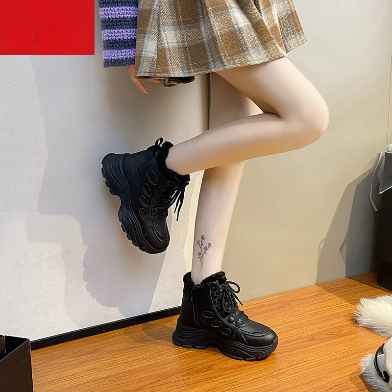 

Women's Dad Shoes Spring 2025 New Thick Bottom Sneakers Small Size 40 Student Sports Shoes Comfortable Polyurethane Material