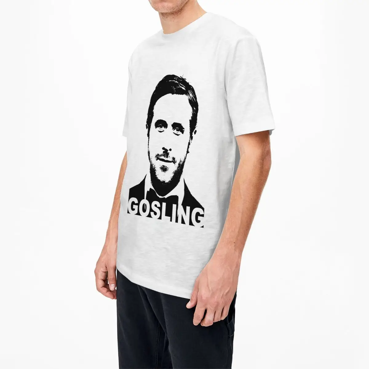 Men Ryan Gosling Head Print T Shirts Pure Cotton Tees Summer Streetwear Short Sleeve T Shirt O Neck Fashion Casual Tshirt Gift