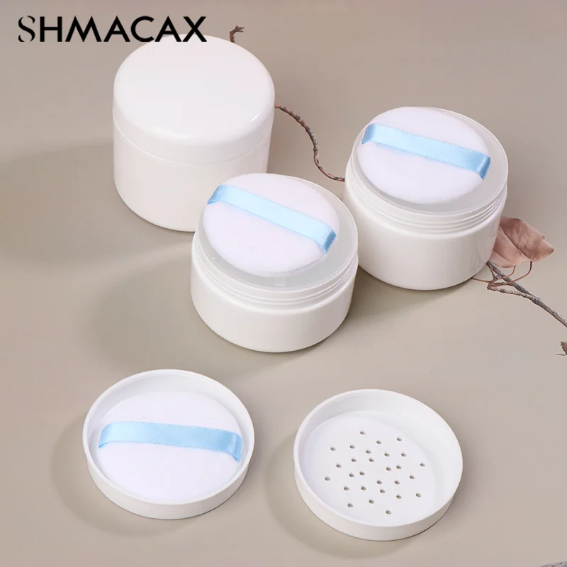 200/250/300g Loose Powder Case Loose Powder Setting Powder Honey Powder Dispenser Toner Empty Case With Puff Sifter Lid