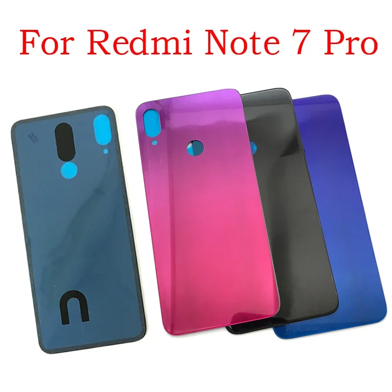 NEW Back Glass Rear Cover For Xiaomi Redmi Note 7 8 Note 8 Pro 8T Battery Back Cover Glass Rear Door Replacement Housing Case