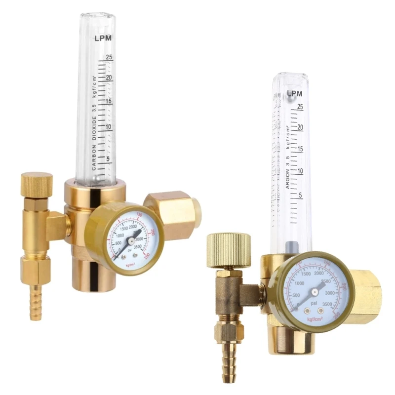 Argon Gas Regulator Flowmeter 0-25lpm AR-191 for TIG Welder Machine Full Copper Gas Values Welding Accessory for Tig