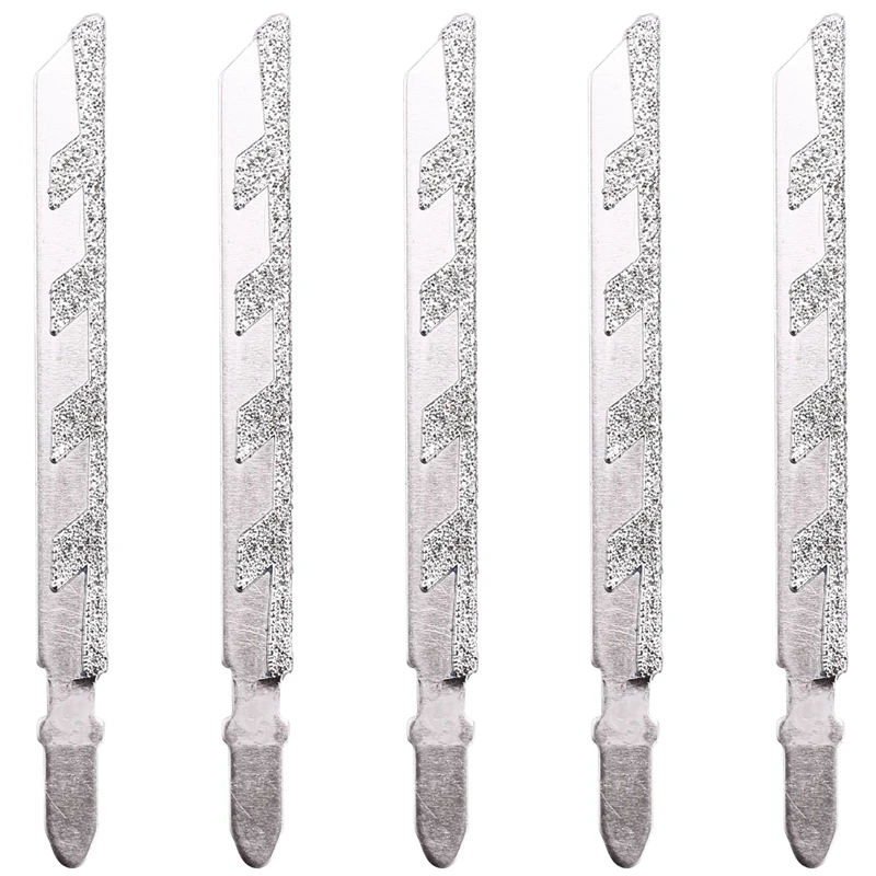 ABGG-5Pcs 101 мм 4-дюймовые лезвия для лобзика с Т-образным хвостовиком, набор лезвий с алмазным покрытием, каменная кладка, гранит, резка плитки, электроинструменты, аксессуары