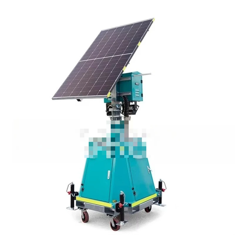 Portable Mobile Solar Power Electric Winch Street CCTV Camera Surveillance Tower