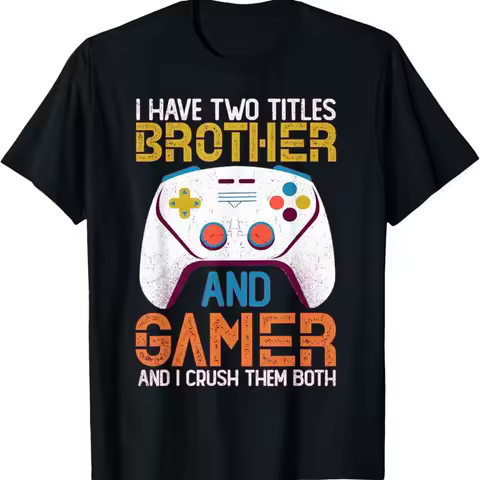 Funny Gamer Vintage Video Games boys brother son T Shirt