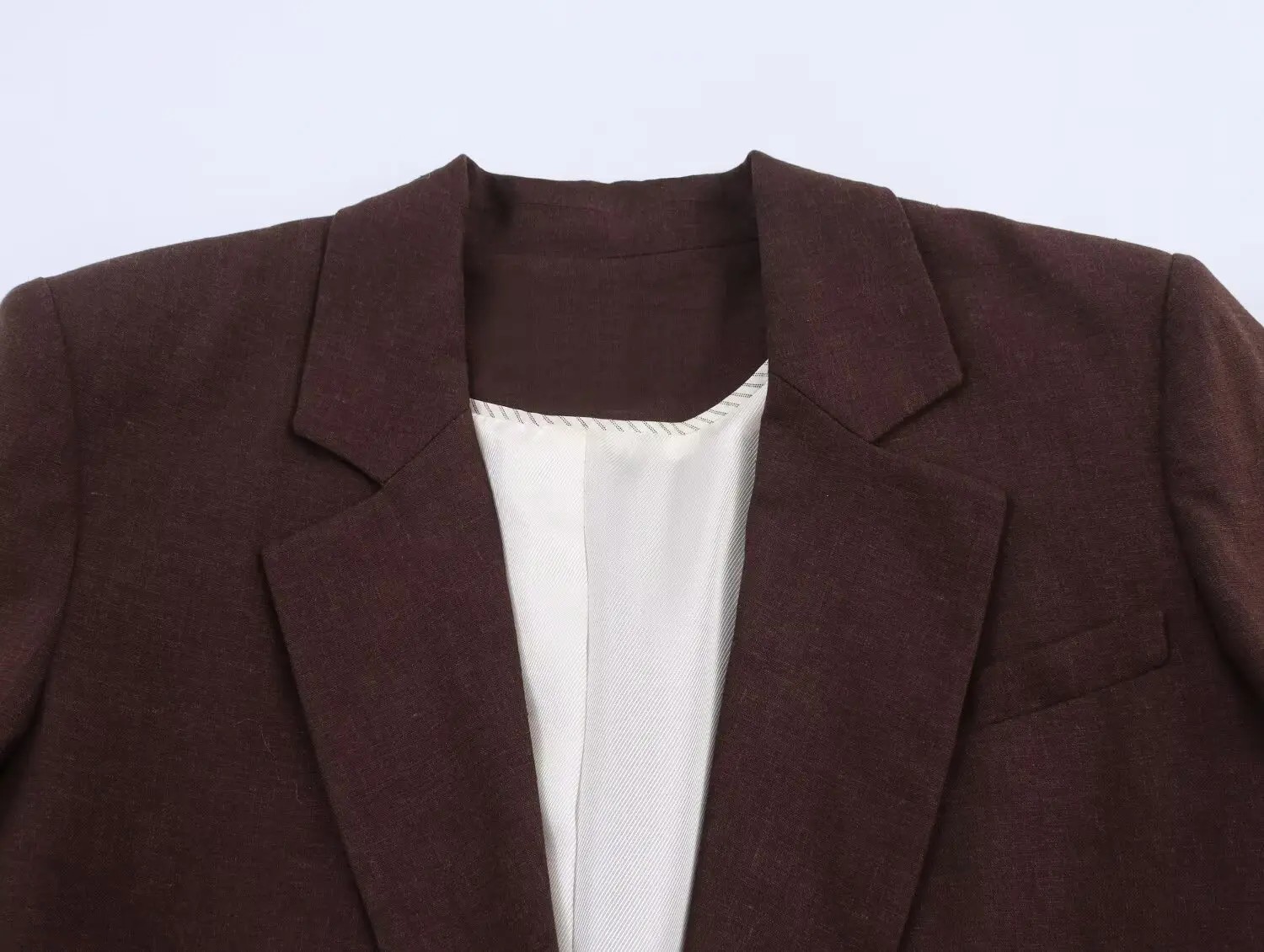 Tidalyf 2025 جديد امرأة بدلة على الموضة سترة العميق الخامس الرقبة زر واحد قصيرة الأكمام أبلى أنيقة أنيقة للمرأة في الخريف #3