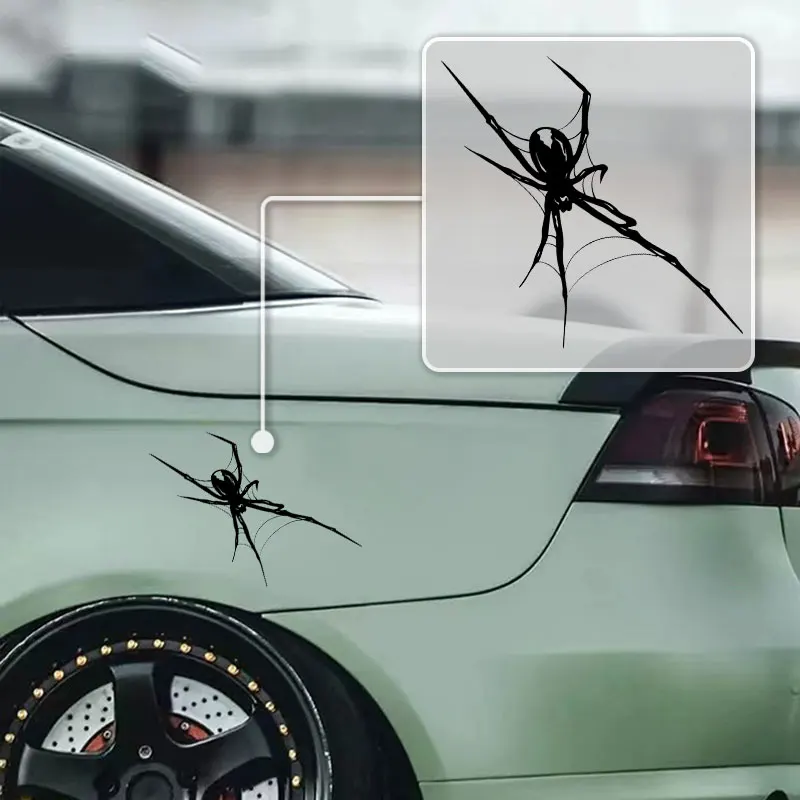 1PC Spider Motorcycle Sticker Waterproof Vinyl Decal for Motorbike Side Panel Fuel Tank Car Window Rear Bumper Electric Scooter