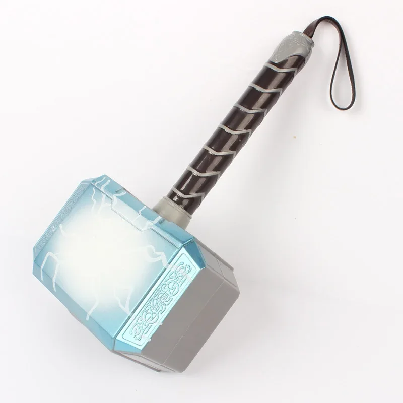 Movie The Avengers Alliance LED Glowing And Sounding Thor's Hammer Light Mask Thor Action Figures Cosplay Kids Halloween Gift