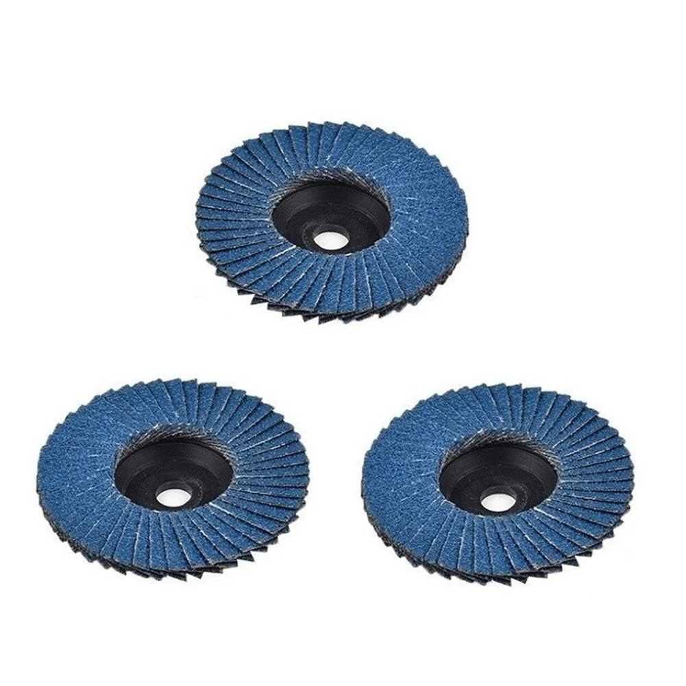 3Pcs Flat Flap Discs 75mm Grinding Wheels Wood Cutting For Angle Grinder 75mm 3 Inch Aperture 10mm 120 Grains Of Sand Features:*