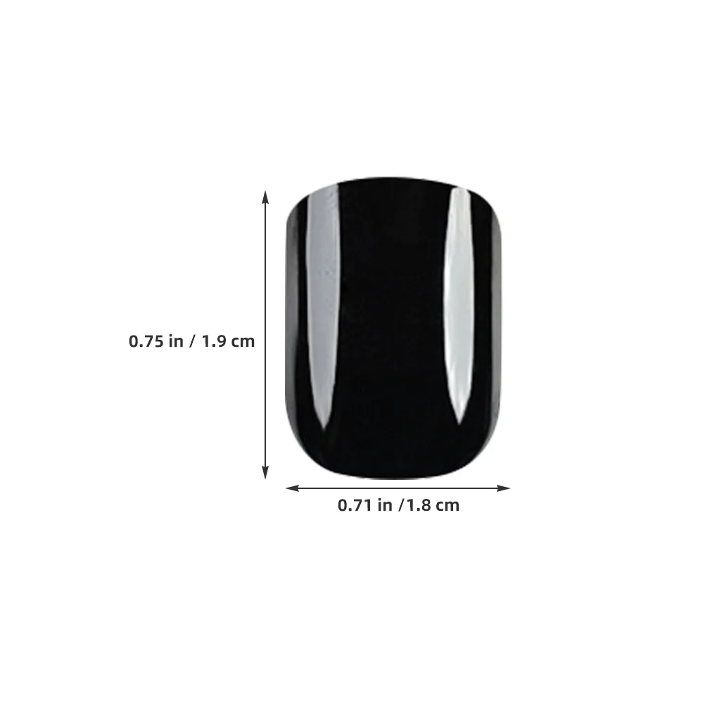 

1Set Black Fake Nails Short Full Nail Tips Press on Nails Butterfly Vine Pattern Easy Apply Strong Adhesive Fake Nail
