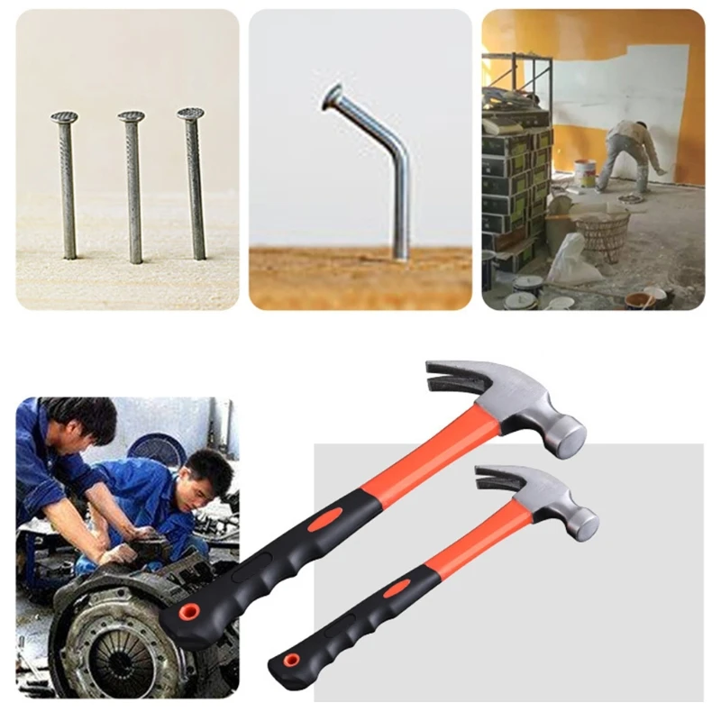 Heavy Duty High-carbon Steel Claw Hammer Suitable for Knocking Nails Pulling Nails House Decoration Car Maintenance