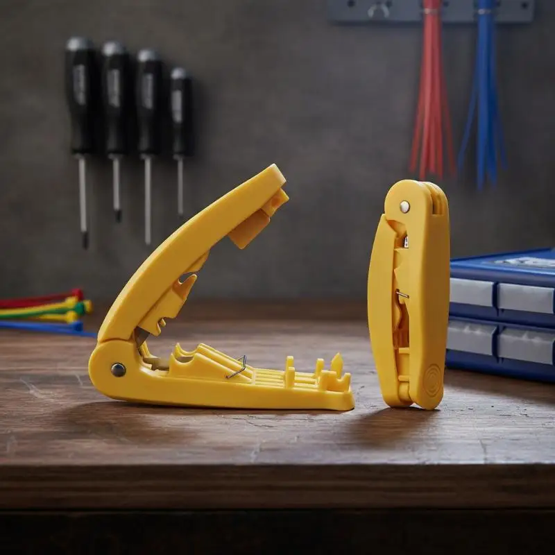 @*Professional 4 In 1 RJ45 Network Cable Tool Cutting Stripping Untangling Straightening for CAT5 CAT6 Ethernet Cables