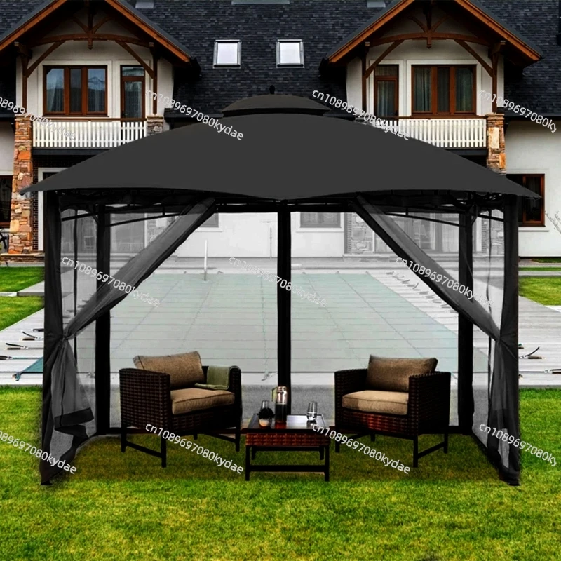 Gazebo Mosquito Net 4 Door Open Mosquito Curtain Netting Garden