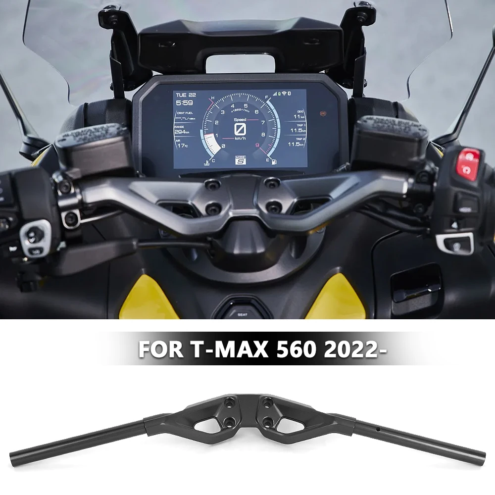 

For Yamaha TMAX560 T-MAX560 T-Max 560 2022 2023 2024 New Black Handlebars Handle Bar Motorcycle Accessories TMAX 560 Tmax560