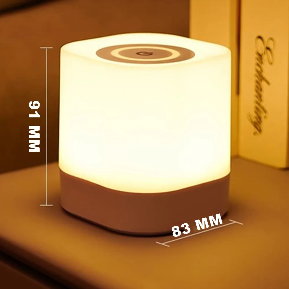 

Rechargeable Sleep Night Light Bedroom Atmosphere Bedside Light Long Battery Life Adjustable Eye Care Reading Book Light Warm