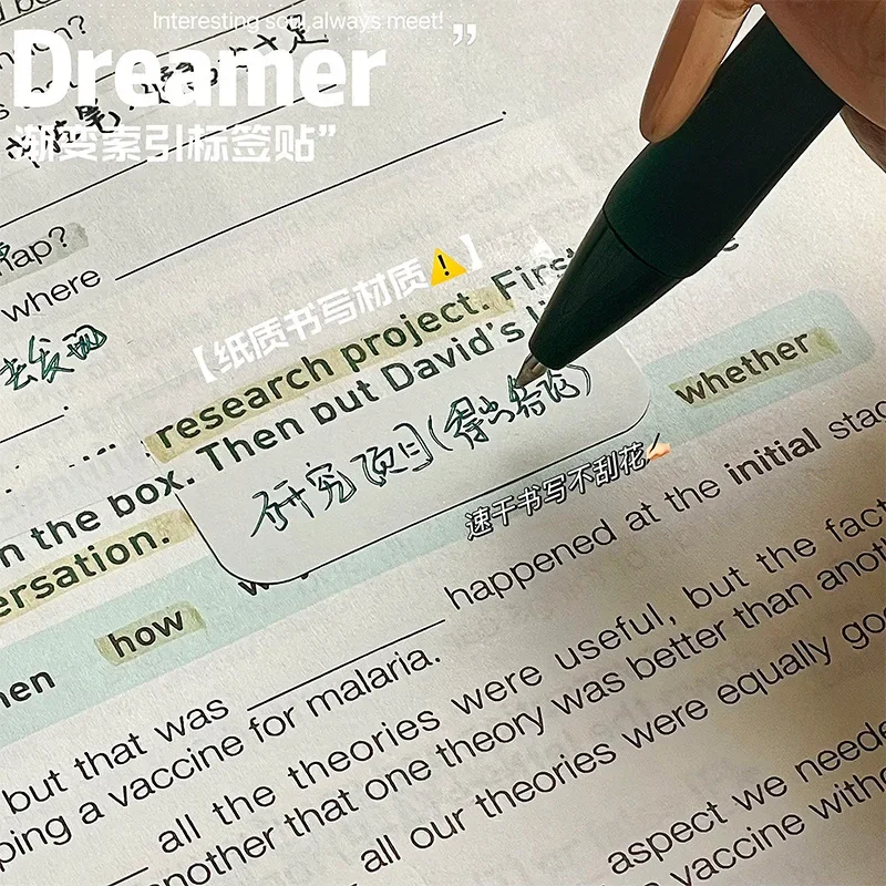 Creative Gradient Color Category Index Sticky Note Student Simplicity Stationery Memo Pad Cute School Supplies