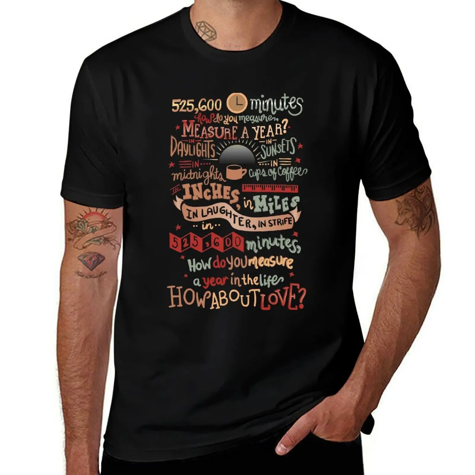 How Do You Measure a Year? T-Shirt Fashion Casual Short Sleeve T-Shirt